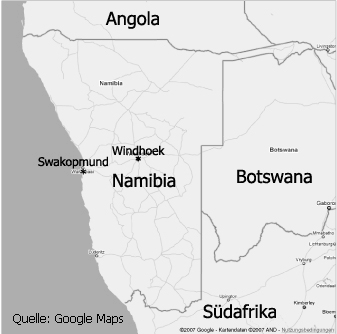 Karte Namibia